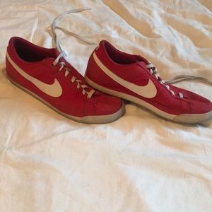 Men’s Red Nike Swoosh Shoes Sz 11.5